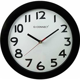 Horloge Murale Q-Connect KF15590 Noir Ø 30 cm Plastique