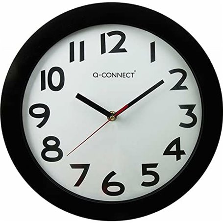 Horloge Murale Q-Connect KF15590 Noir Ø 30 cm Plastique