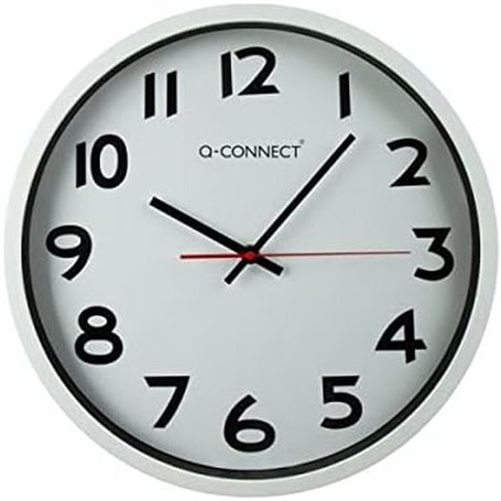 Horloge Murale Q-Connect KF15591 Argenté Ø 34 cm Plastique