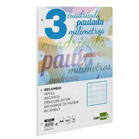 Rechange Liderpapel RF23 Blanc A4 100 Volets