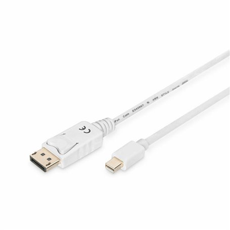 Câble Mini DisplayPort vers DisplayPort Digitus AK-340102-020-W Blanc 2 m