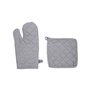 Jeu de maniques et de gants de cuisine Atmosphera Gris Coton