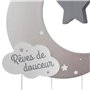 Carrousel pour Berceau Atmosphera Lune Gris Bois MDF