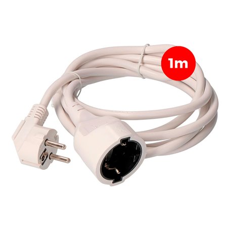 Câble de Rallonge EDM Blanc 1 m 3 x 1