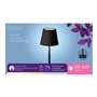 Lampe de Table LED Lumineo 894376 Noir Métal 17 cm Rechargeable