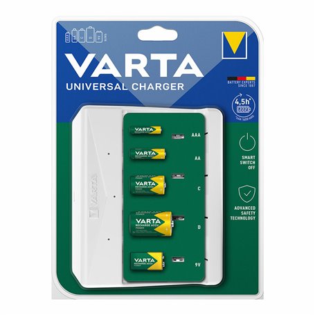 Chargeur de batterie Varta 57658 4 Batteries Universel