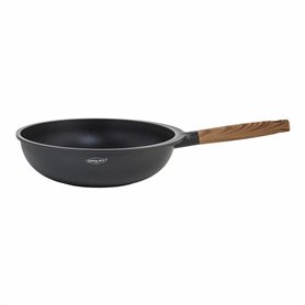 Wok Oroley Nature Bois Aluminium fondu 30 cm