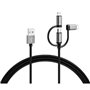 Câble USB Varta 2 m Noir 3-en-1 USB-C Micro USB Lightning