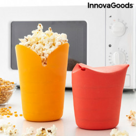 Bols à Pop-corn Pliables en Silicone Popbox InnovaGoods (Pack de 2) 28,99 €