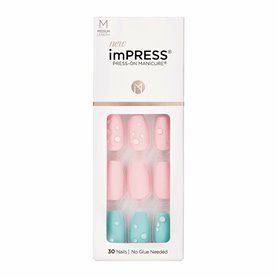 Faux ongles Kiss imPRESS color Dew Drop (30 Unités)