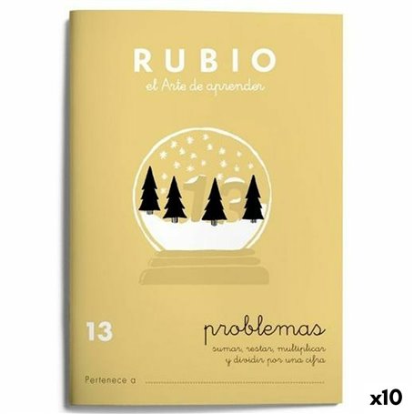 Cahier de maths Rubio Nº 13 A5 Espagnol 20 Volets (10 Unités)