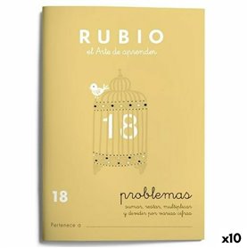 Cahier de maths Rubio Nº 18 A5 Espagnol 20 Volets (10 Unités)