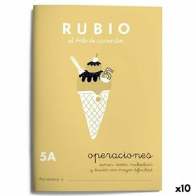 Cahier de maths Rubio Nº 5A A5 Espagnol 20 Volets (10 Unités)