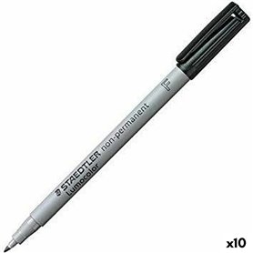 Marqueur Staedtler Lumocolor 316F  Noir (10 Unités)