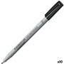 Marqueur Staedtler Lumocolor 316F  Noir (10 Unités)