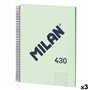 Carnet Milan 430 Vert A4 80 Volets (3 Unités)