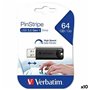 Pendrive Verbatim Pinstripe Noir 64 GB (10 Unités)