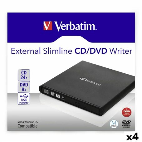 Graveur externe Verbatim Slimline CD/DVD Noir