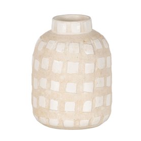 Vase Blanc Céramique 15 x 15 x 20 cm