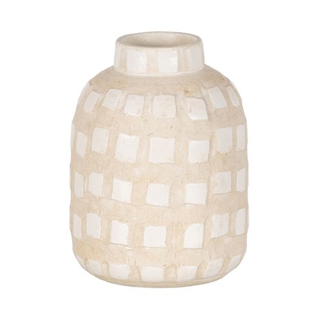 Vase Blanc Céramique 15 x 15 x 20 cm