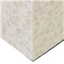 Bougeoir Beige Nacre noire Bois MDF 10,5 x 10,5 x 16 cm