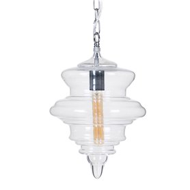 Suspension Argenté Métal Verre 40 W 220-240 V 28 x 28 x 36 cm Moderne