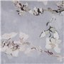 Coussin Gris Fleurs 40 x 60 cm