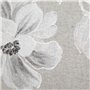 Coussin Gris Fleurs 50 x 30 cm