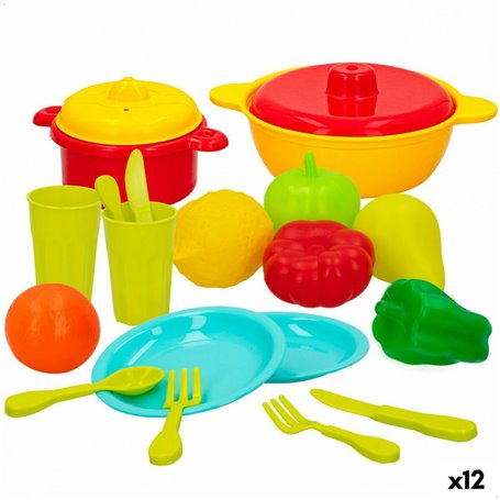 Set de jouets alimentaires Colorbaby Linge et ustensiles de cuisine 20 Pièces (12 Unités)