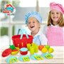 Set de jouets alimentaires Colorbaby Linge et ustensiles de cuisine 36 Pièces (12 Unités)