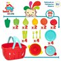 Set de jouets alimentaires Colorbaby Linge et ustensiles de cuisine 36 Pièces (12 Unités)