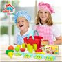 Set de jouets alimentaires Colorbaby Linge et ustensiles de cuisine 33 Pièces (12 Unités)