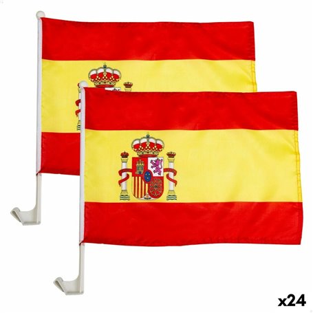 Porte-drapeau pour voiture Colorbaby 45 x 30 cm Espagne 2 Pièces 24 Unités