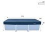 Bâches de piscine Intex Blue marine 260 x 30 x 160 cm Rectangulaire (6 Unités)