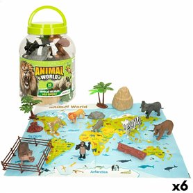 Figurines d'animaux Colorbaby 19 Pièces Jungle Plastique 14 x 6 x 5 cm (6 Unités)