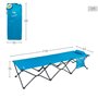 Lit pliant Aktive Bleu Camping 178 x 62 x 38 cm 178 x 38 x 62 cm (2 Unités)