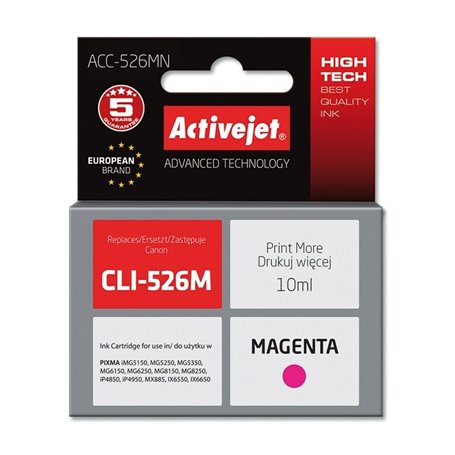 Cartouche d'Encre Compatible Activejet ACC-526MN Magenta