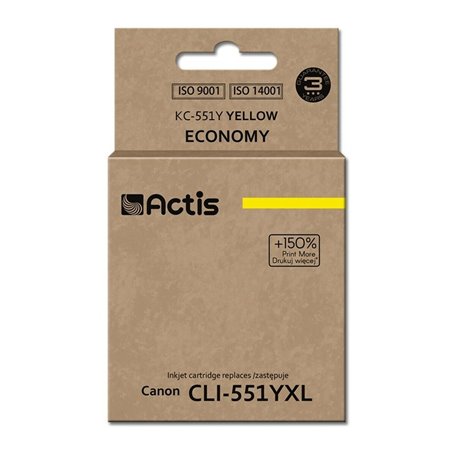 Cartouche d'Encre Compatible Actis KC-551Y Jaune