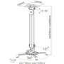 Techly ICA-PM 18M support pour projecteurs Plafond Argent