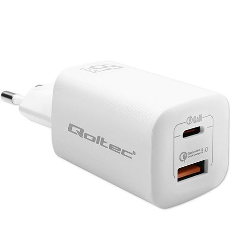 Chargeur mural Qoltec 50765 Blanc 65 W