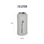 Sac de Sport Étanche Imperméable Sea to Summit Ultra-Sil Gris 13 L