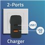 Chargeur mural Qoltec 52380 Noir 65 W (1 Unités)