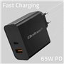 Chargeur mural Qoltec 52380 Noir 65 W (1 Unités)