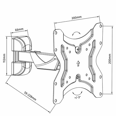 Support de table d'écran MacLean MC-741 13" 42"