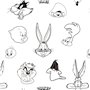Housse de couette pour berceau Looney Tunes Looney B&W 115 x 145 cm
