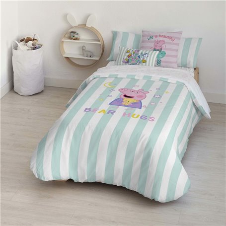 Housse de Couette Peppa Pig Bear Hugs 180 x 220 cm