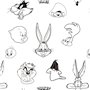 Housse de Couette Looney Tunes Looney B&W Blanc black 200 x 200 cm