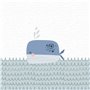Couvre-lit Kids&Cotton Malu Big Baleine 190 x 270 cm