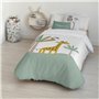 Housse de Couette Kids&Cotton Jeddah Big Blanc Menthe 180 x 240 cm