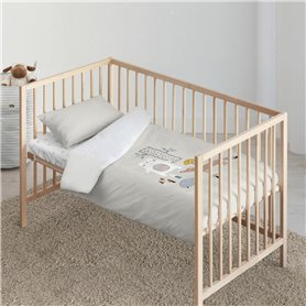 Parure de couette Kids&Cotton Kenai Big Beige 115 x 145 cm